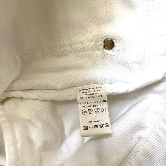 Auc Louis Vuitton Toile denim white straight leg jeans - Picture 10 of 13